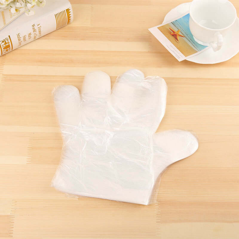 ถุงมือทิ้งถุงมือทิ้งพลาสติกสำหรับล้างจาน,Catering และ Beauty, 100แพ็คถุงมือทำงาน