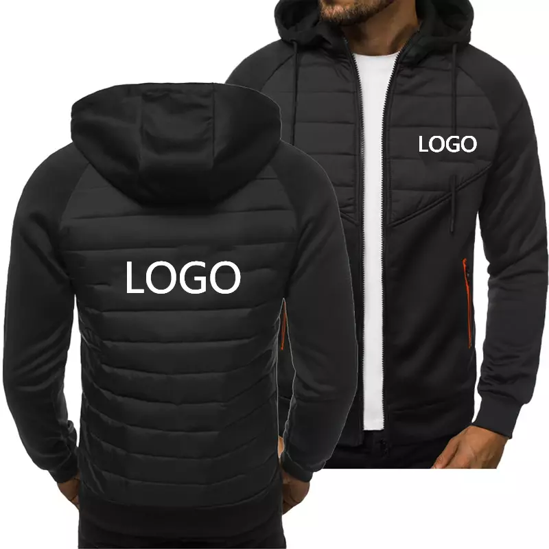 2023New Spring Autumn Custom Logo Hoodie Men's Fashion Sport Casual Sweatshirts Cardigan Zipper Long Sleeve Jacket