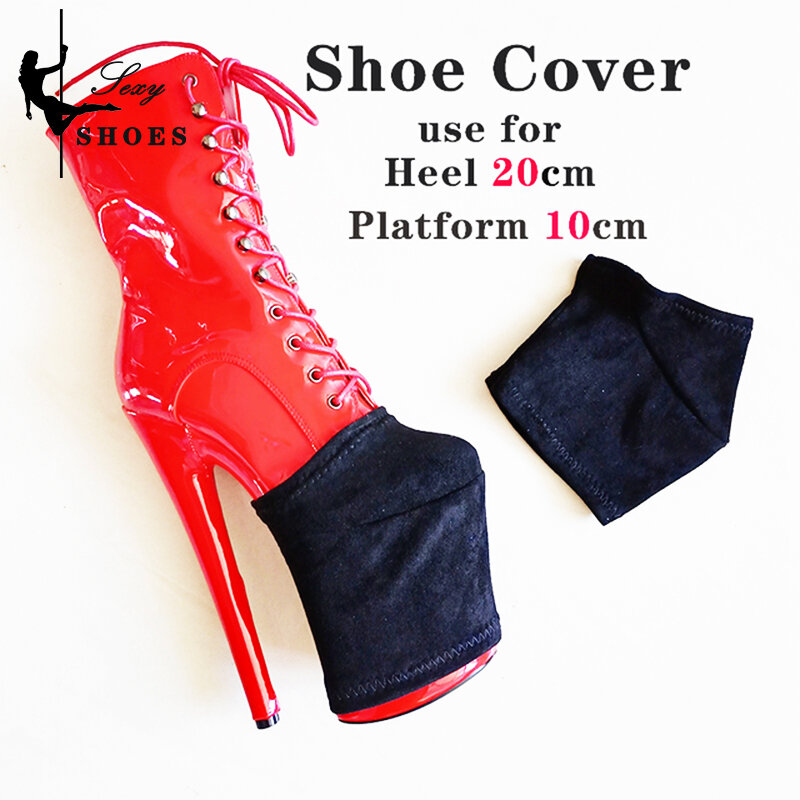 Boots Protective Cover Suede Surface Pole Dance Boots Cover 7CM 10CM 16cm Platform Training Shoes Protector Wear-Resist Cover