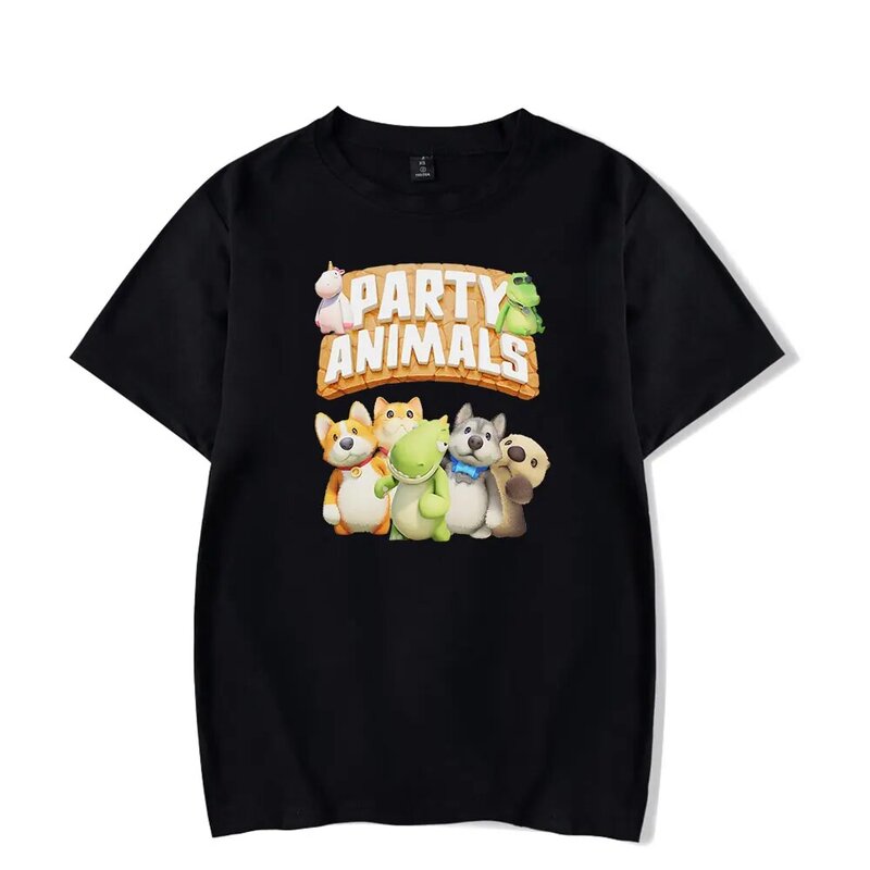 Популярная футболка с животными в стиле игры, мужская и женская смешная футболка с коротким рукавом, топы унисекс в стиле Харадзюку