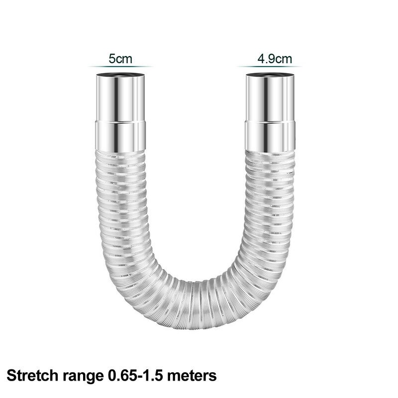 Flexível aço inoxidável Fogão Pipe, resistente à alta temperatura, resistente Bend Chaminés, Ideal para Fogão a Lenha ao ar livre
