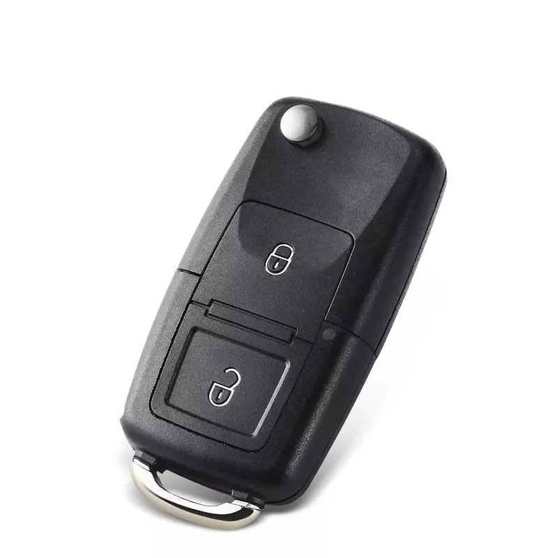 KEYYOU – clé télécommande pliable à 2 boutons, étui pour Volkswagen Vw Jetta Golf Passat Beetle Skoda Seat Polo B5
