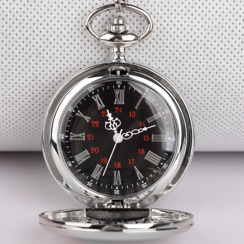 Venda quente antigo cor pura relógio de bolso de quartzo retro steampunk pingente presente de aniversário masculino e feminino corrente de metal