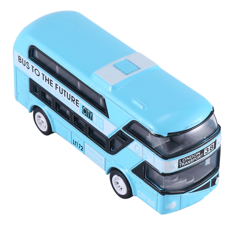 Doppeldecker bus London Bus Design Auto Spielzeug Sightseeing Bus Fahrzeuge Stadtverkehr Fahrzeuge Pendler Fahrzeuge, blau