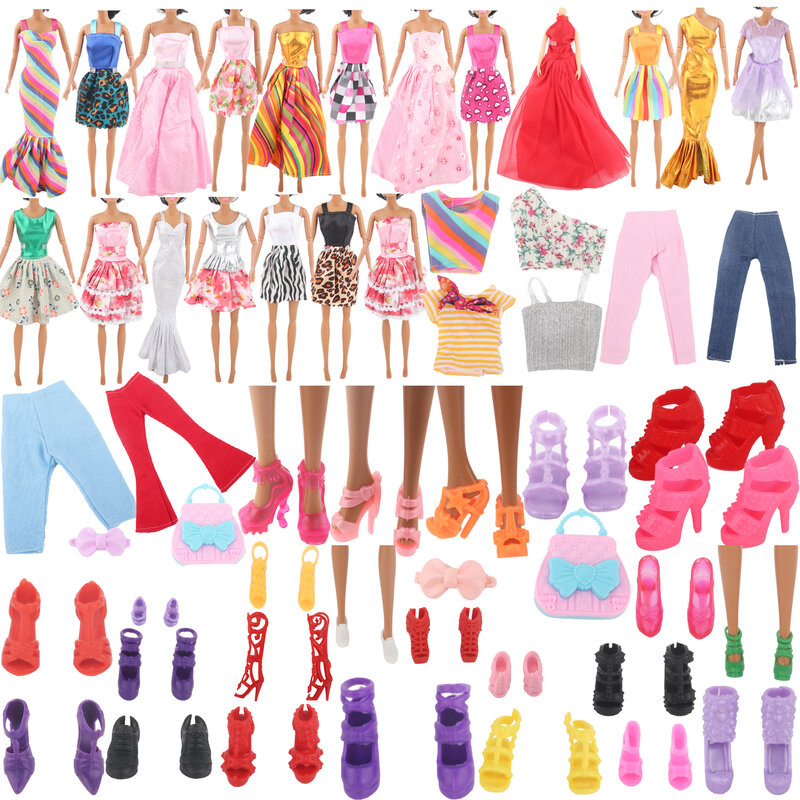 Accesorios para muñecas Barbi, zapatos, botas, Mini vestido, bolsos, ropa, juguetes para niños, regalo para muñecas BJD, 12 ", 30cm, 1/6, 1 juego aleatorio