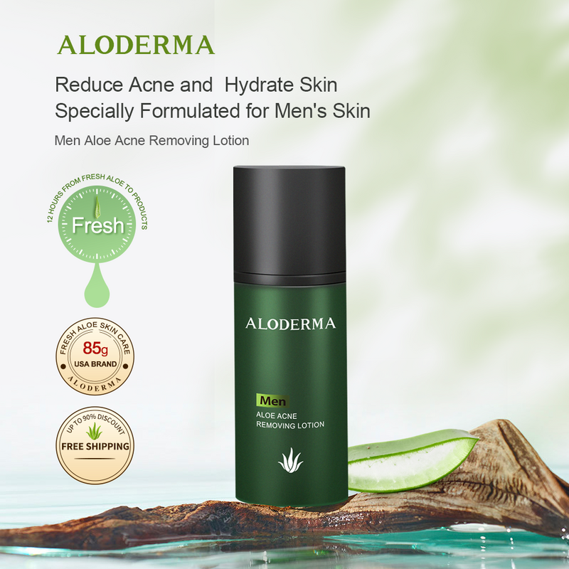 Aloderma-男性用,にきび抽出ローション,脱水,保湿剤,リラックス肌を柔らかく,刺激しない,85g