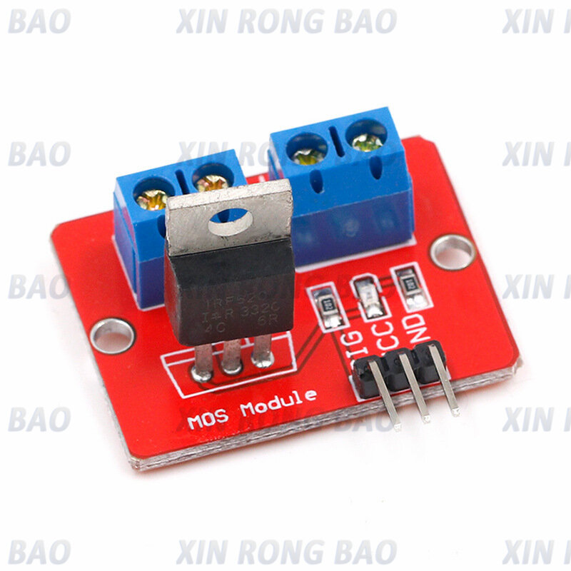1 pces 0-24v superior mosfet botão irf520 mos módulo driver para arduino mcu braço raspberry pi