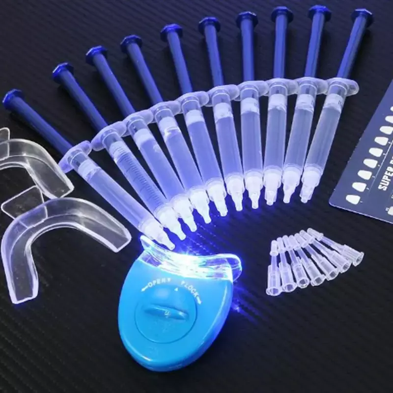 Kit de blanqueamiento Dental, sistema de blanqueamiento Dental con peróxido al 44%, Gel blanqueador de dientes, herramientas blanqueadoras, envío directo