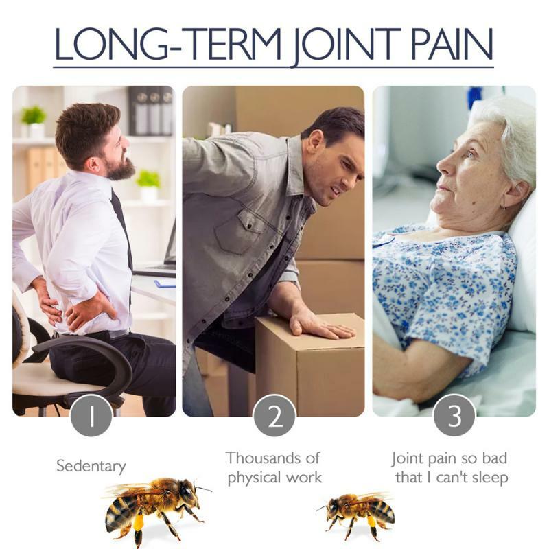 Bee Venom Joint Cream, Alivia a dor, coluna lombar, mão pé gesso, ombro e pescoço massagem, cuidados de saúde
