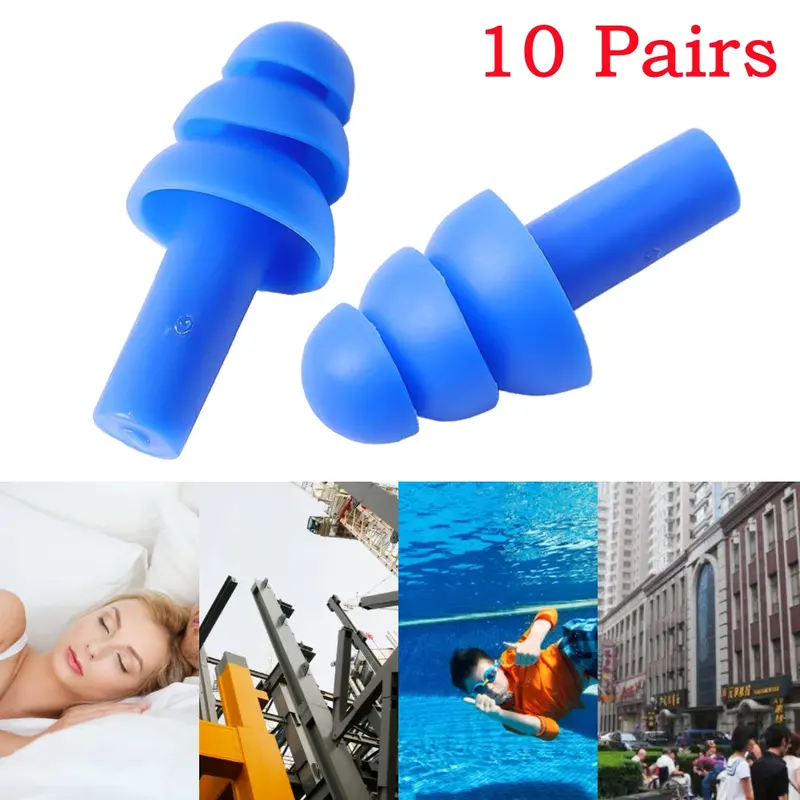 シリコン耳栓,再利用可能,ノイズリダクション,睡眠保護,防水,水泳用