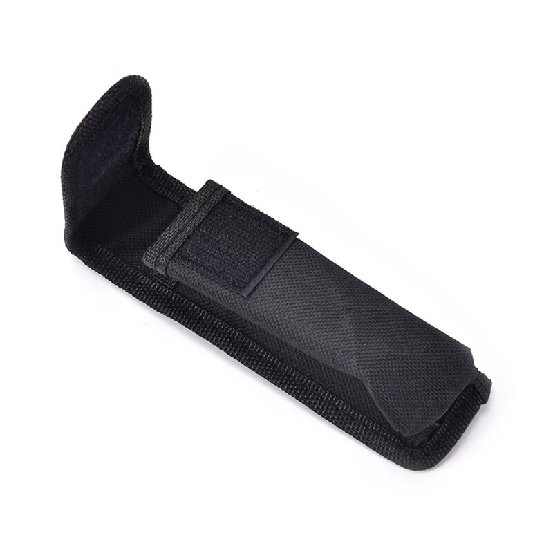 Funda de nailon para linterna, cinturón de cintura de diseño único, color negro, para exteriores, 1 unidad