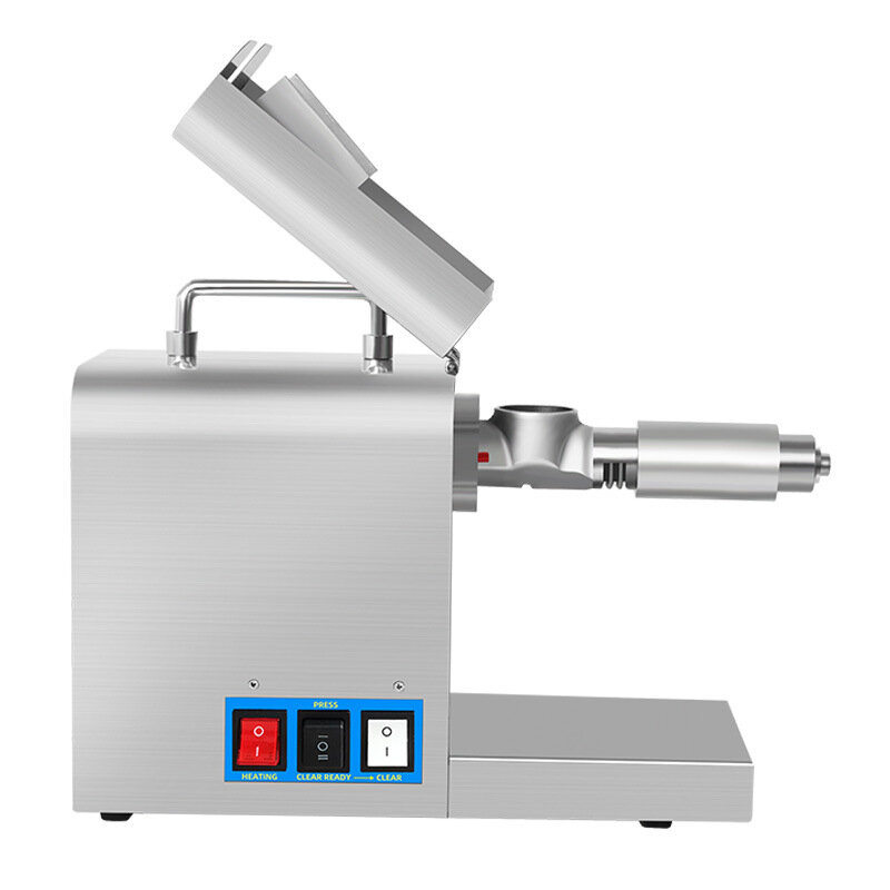 Extrator de óleo automático, prensa de óleo de aço inoxidável para aquecimento a frio e quente, 820W