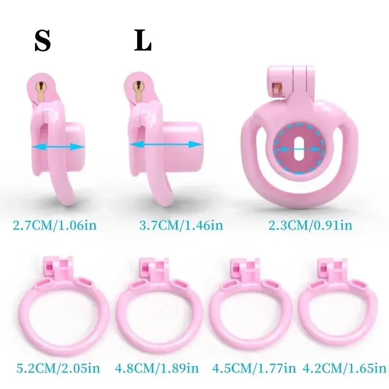 Small Short Sissy 정조대Negative Chastity Cock Cage Device with Cylinder Inverted Steel콕링Penis Rings Flat BDSM Sex Toys for Gay 18+