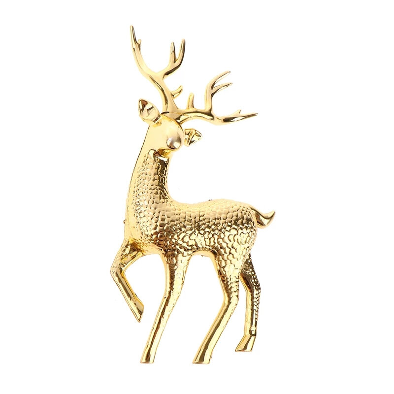 Artificial Simulation Christmas Sika Deer Reindeer Fairy Tale Garden Props Animal Statue Home Elk Shop Display Cabinet Ornaments