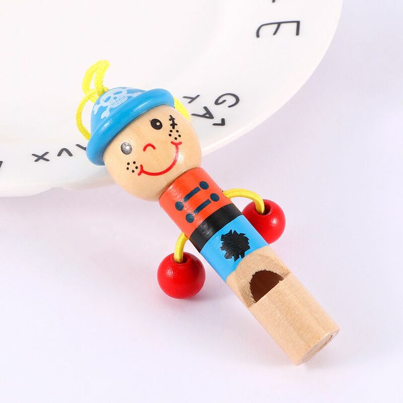 Juguete educativo de madera para bebé, silbato pequeño de pirata, regalo Musical para niños