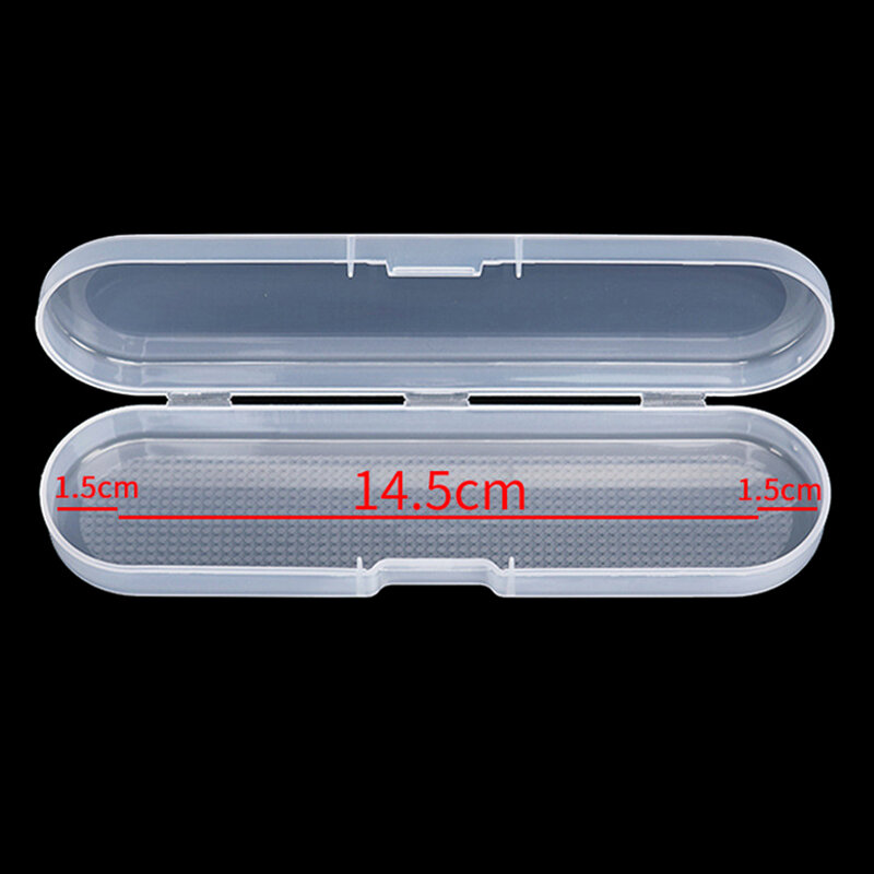 المحمولة شفافة واضح أقلام رصاص صندوق تخزين غطاء متمحور المفاجئة إغلاق القلم حافظة ماكياج المنظم 17.8*4.4*2.3 مللي متر