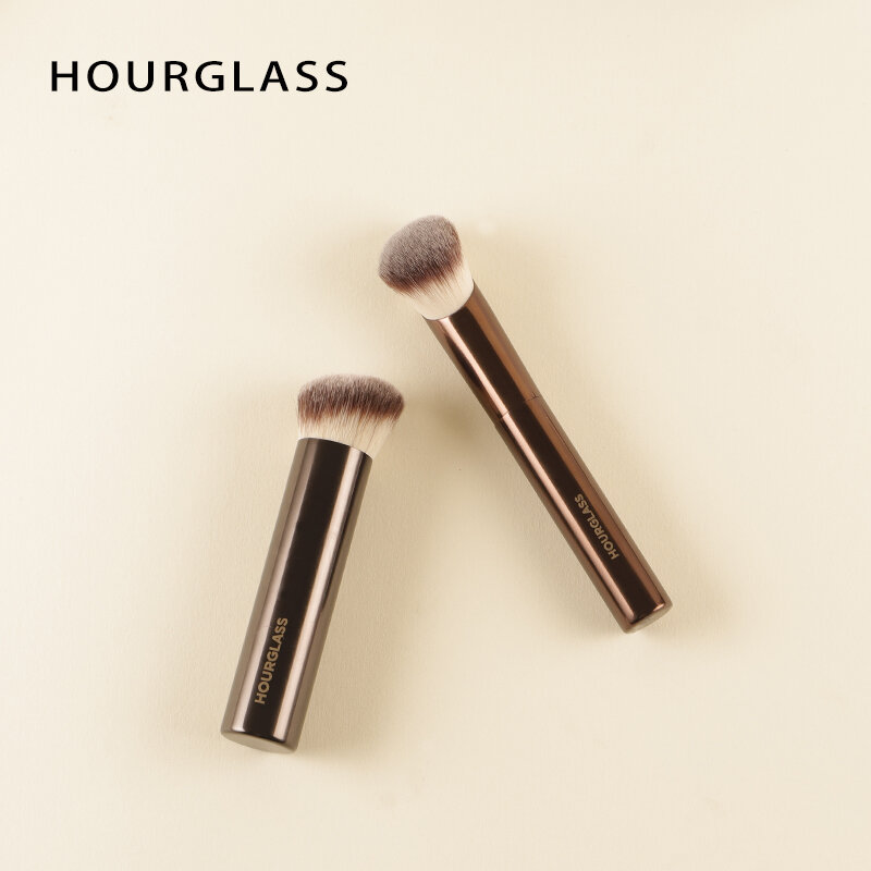 Hourglass kuas rias, kuas profesional semua jenis Eyeshadow Foundation Concealer bubuk Bronzer perona pipi Eyeliner dapat ditarik