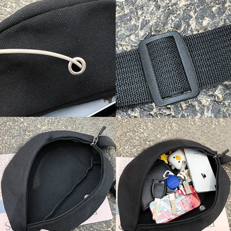 Men's Waist Bag Fashion Fanny Pack Chest Pack Outdoor Sports Crossbody Bags Casual Women's Travel Text Pattern Waist Packs