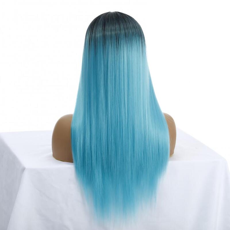 Long Straight Wigs Natural Synthetic Wig Cosplay Heat Resistant Hd Lace Frontal Wig Transparent Lace Human Hair Wigs Closure Wig