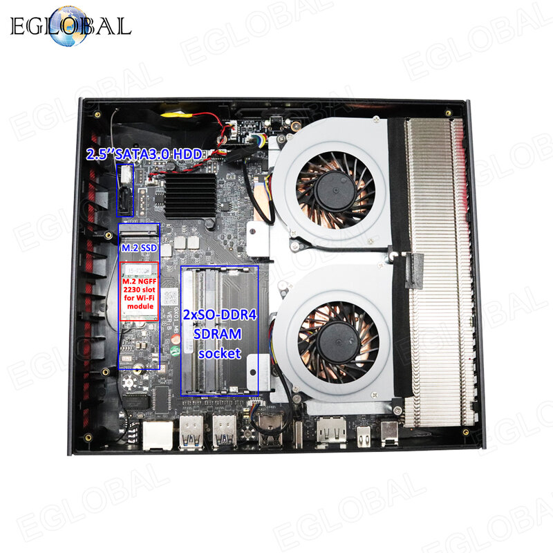 EGLOBAL PC Mini Desktop PC Mini, Intel Core i9 32G DDR4 RAM 2TB NVMe SSD Mini Windows11 Nvidia GTX 1650 4G komputer Desktop PC