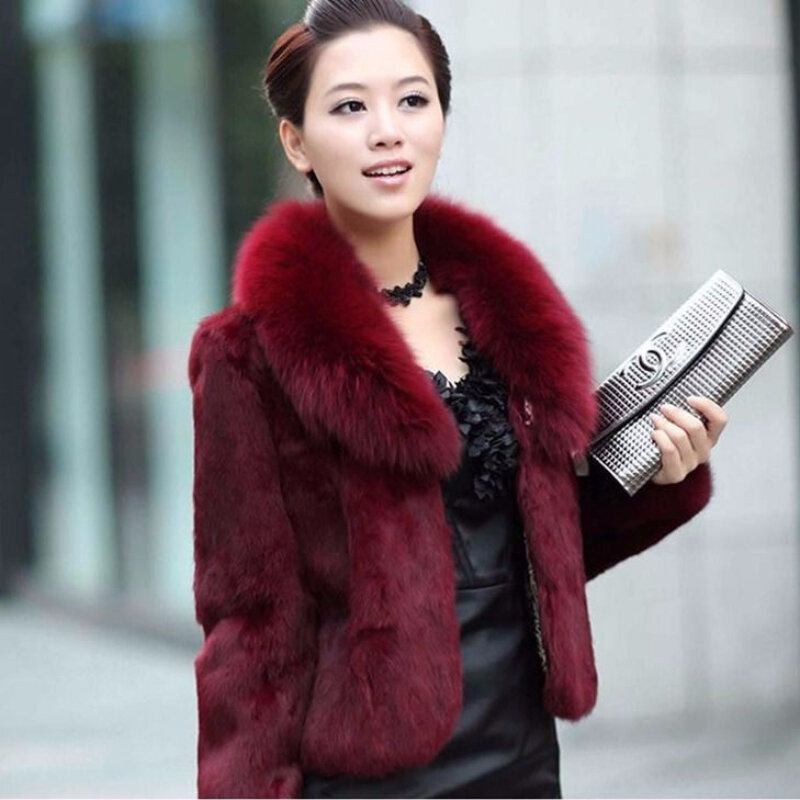 Manteau en fourrure naturelle pour femme, veste en renard chaud, optique moelleuse élégante, dames à la mode, véritable G538