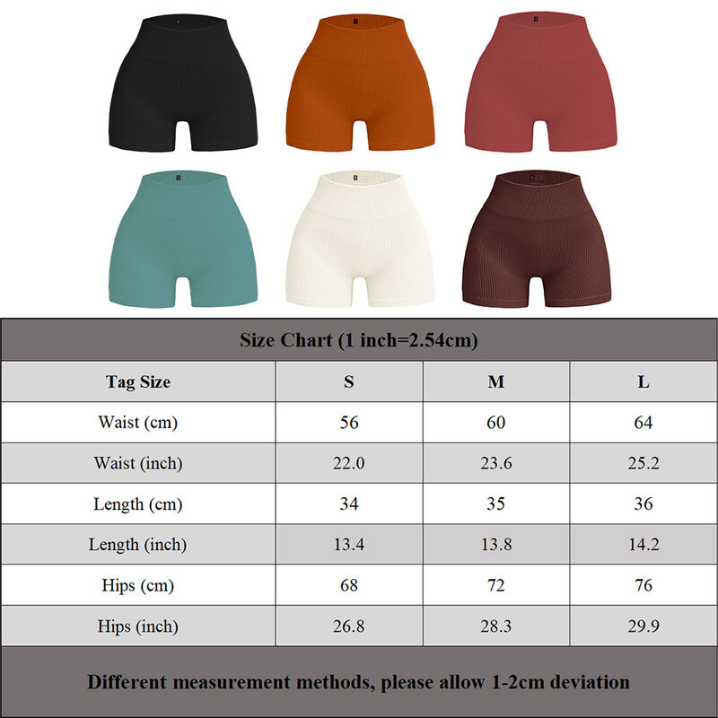 Ribbed Seamless High Wais Push Up Yoga Shorts For Women Summer Exercise Fitness Cycling Workout Sport Gym Shorts Female Striped