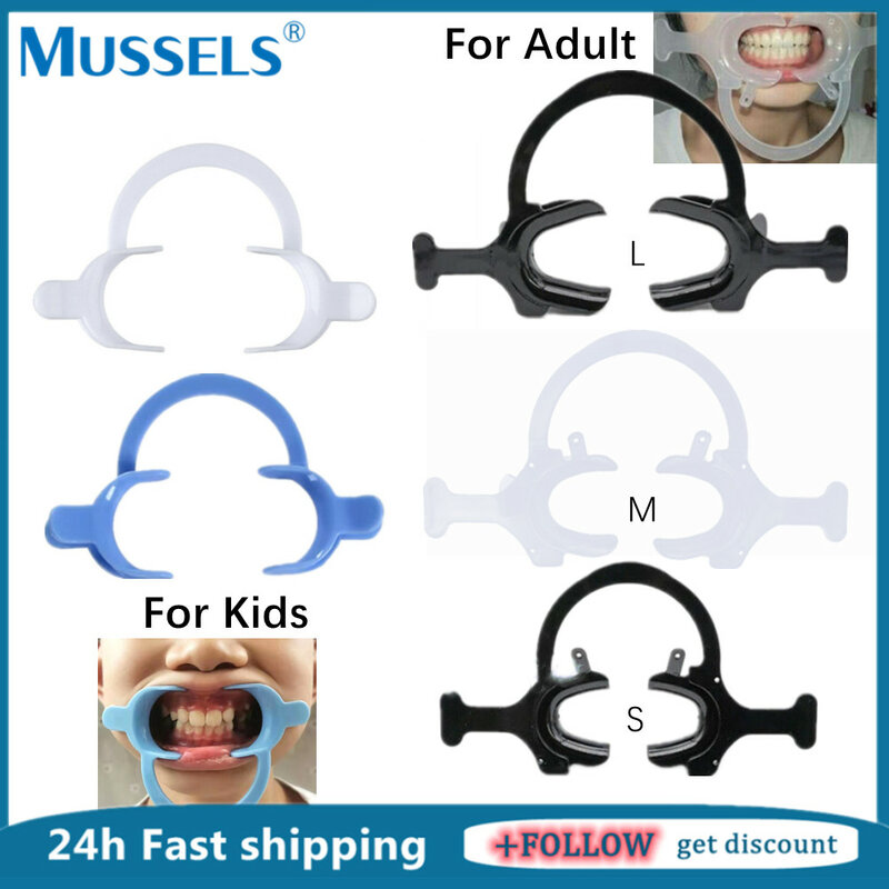 Abridor de boca em forma de C com alça, retractor dentário intraoral, expansor labial para crianças, dentista ortodôntico adulto, ferramenta de cuidados bucais