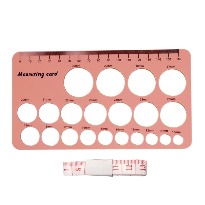 F62D Silicone Nipple Measuring Card Breast Pump Flange Circle Ruler Sizing Rulers