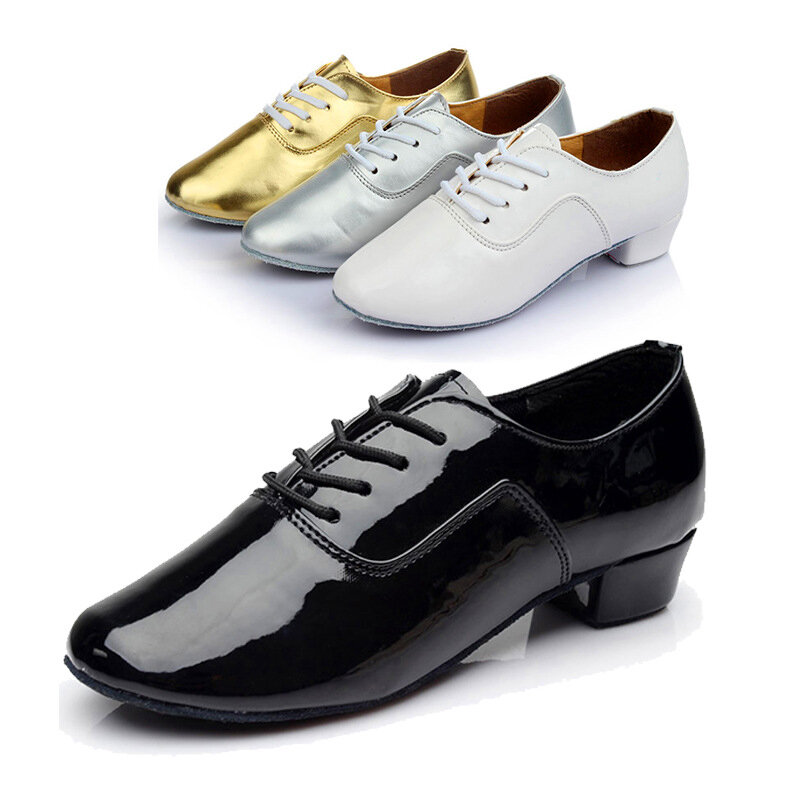 Nowe męskie buty do tańca latynoskiego Tango towarzyskie męskie buty do tańca latynoskiego chłopcy z zamkniętymi palcami trampki Jazz 18-27.5cm buty treningowe