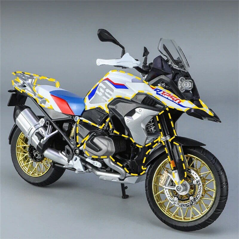 1/9 R1250 GS ADV Alloy Racing Motorcycle Diecasts Street Sports Motorcycle Model Simulation With Light Collection Childrens Gift