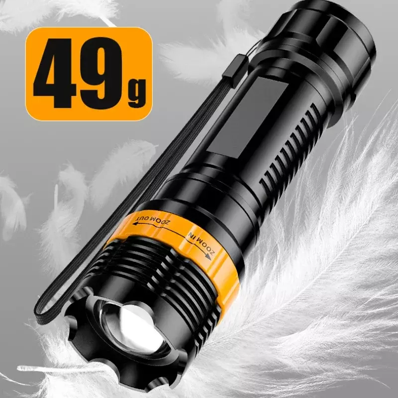 FLSTAR FIRE-Mini lampe de poche LED portable, 3 modes, chargement USB, torche haute puissance, extérieur, camping, étanche, lanterne d'urgence