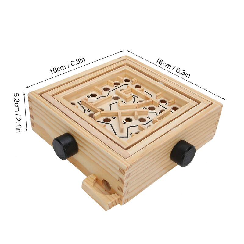 Wooden Maze Puzzle Toy Adults Kids Puzzle Toy Balances Board Table Maze Game Prevent Dementia Toys