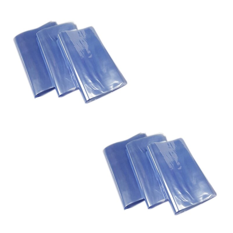 200Pcs DIY Blower Heat Seal Flat Mouth Pvc Heat Shrink Film Bag Wrap Waterproof Storager Transparent Plastic Bag 11X30cm