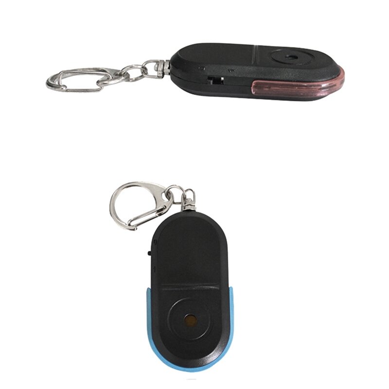 Anti-Lost Apito Key Finder, Alarme sem fio, Tag inteligente, Chaveiro Tracker, Apito Som, LED Light Tracker, 2X