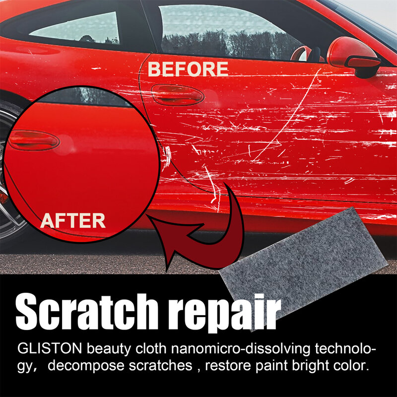 Nano Sparkle Anti-Scratch ผ้าสำหรับรถยนต์ Universal พื้นผิวโลหะทันทีขัดผ้าสมาร์ทพื้นผิวรถซ่อมรอยขีดข่วน Remover
