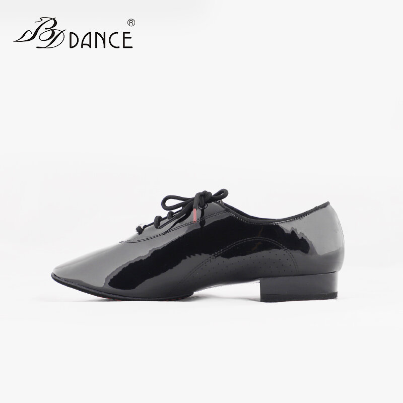 BD buty do tańca Latin Ballroom mężczyźni buty nowoczesna skóra bydlęca podeszwa supertrwałe antypoślizgowe BDDANCE 309 oryginalne płótno darmowe torby