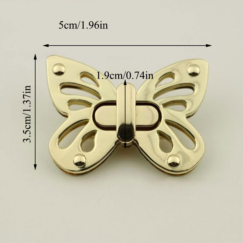 Металлическая Сумка-бабочка с поворотным замком, 1 шт.