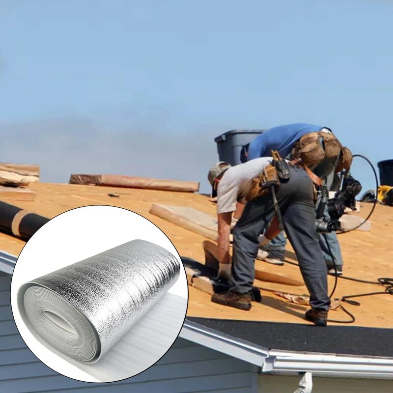 Pellicola riflettente per isolamento termico a parete da 8 metri pellicola per isolamento termico in foglio di alluminio Hardware per l'edilizia miglioramento della casa
