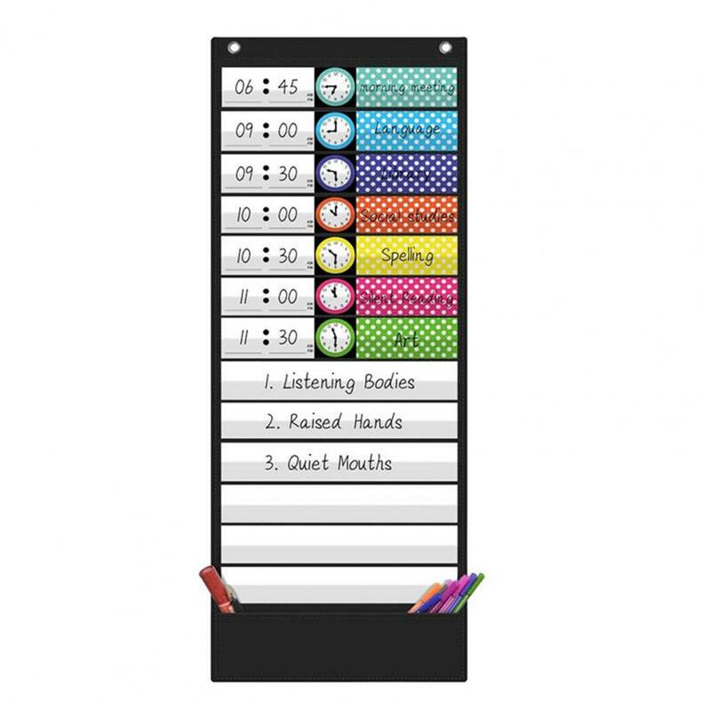 Schedule Pocket Chart Versatile Educational Pocket Chart for Schedules Classroom Office Home 131 for Preschool for Classroom