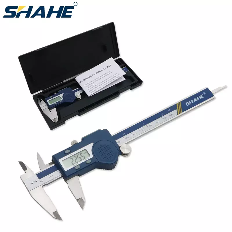 SHAHE-Pinça Vernier Eletrônica, Micrômetro Digital, Micrômetro Aço, 150 mm