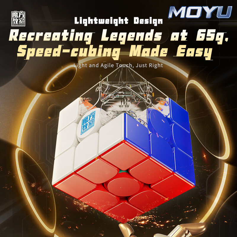 MOYU RS3M V5 kubus ajaib magnetik Speedcube kelas 3x3 Puzzle kecepatan inti bola Maglev profesional 3 × 3 mainan 3x3x3 Cubo Magico