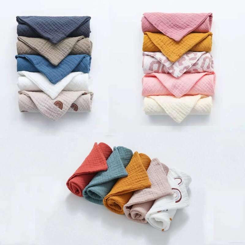 Handkerchief Baby Square Towels Infant Wash Hand Face Wipes Washcloth Facecloth