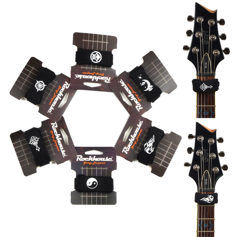 2023new Acoustic Electric Guitar Fret String Mute Noise Damper Beam Tape Fretboard Muting Dampener Guitar Bass Ukule
