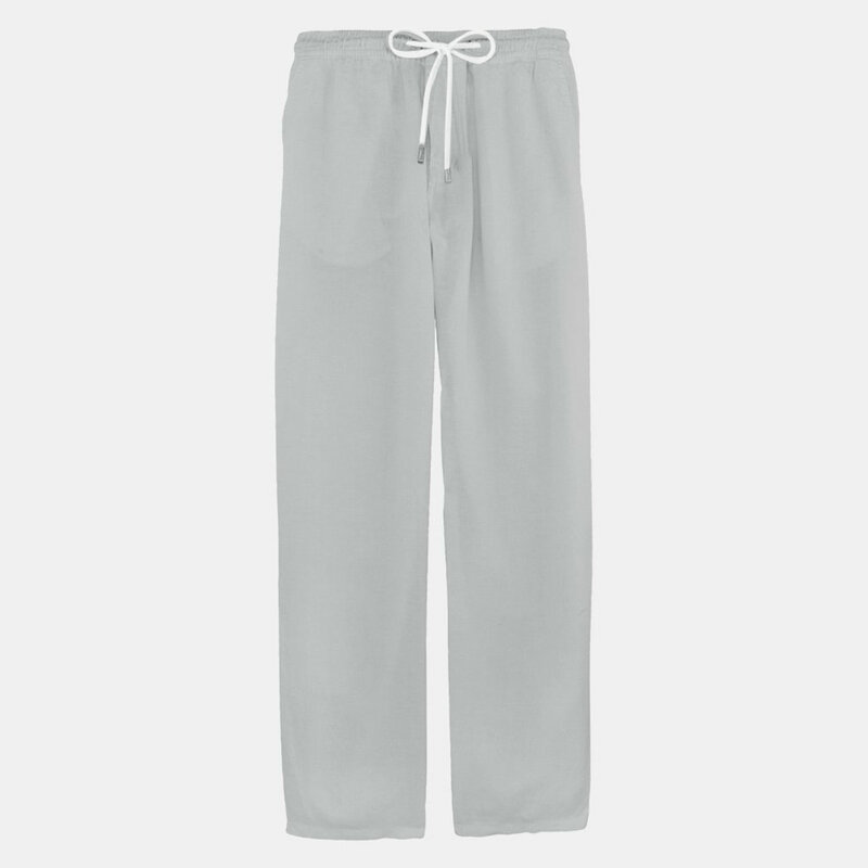 Letnie męskie spodnie modowe na co dzień Naturalne bawełniane spodnie poliestrowe Białe poliestrowe spodnie męskie z elastyczną talią
