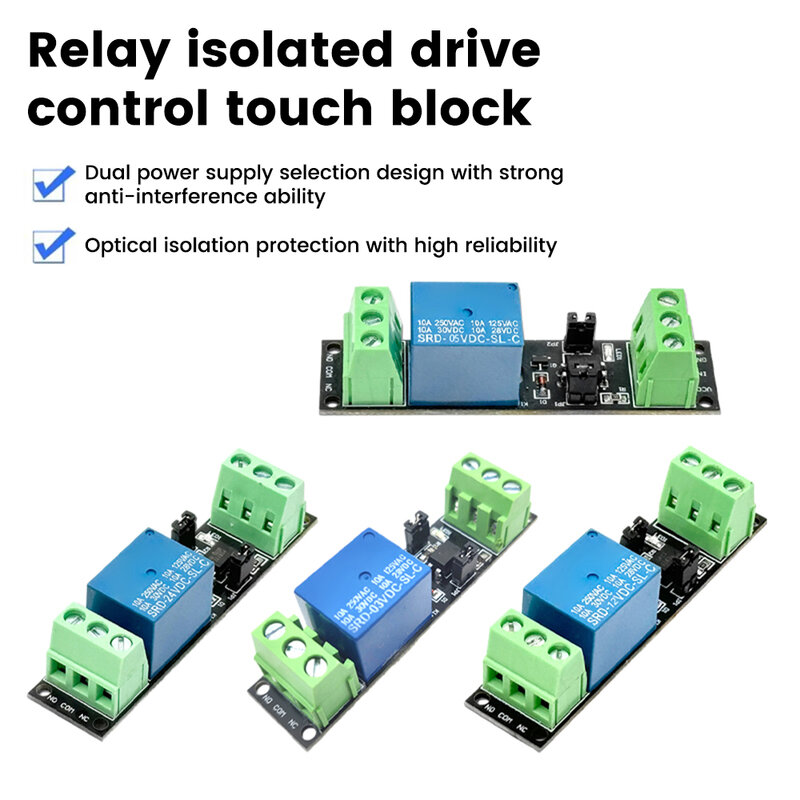 Papan kontrol Drive terisolasi Optocoupler, modul Relay Driver Level tinggi 1 saluran 3V 5V 12V 24V UNTUK Arduino SRD-DC03V-SL-C