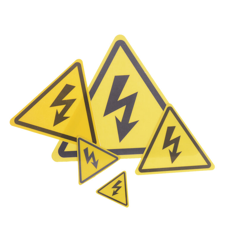 Nieuwe 2 Stuks Hoge Kwaliteit Gevaar Hoogspanning Elektrische Waarschuwing Veiligheidslabel Teken Sticker
