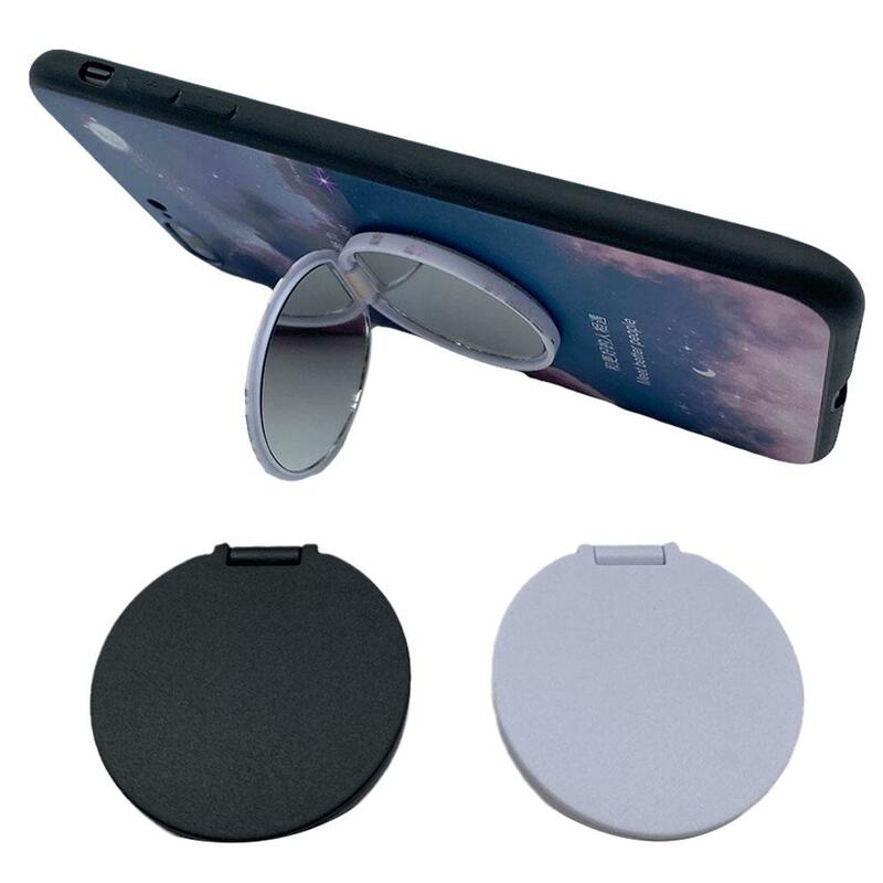 Double-sided Beauty Mirror Mobile Phone Holder Folding Bracket Daily Holder Touch Mini Mirror Portable Up Stretch Phone F3G2