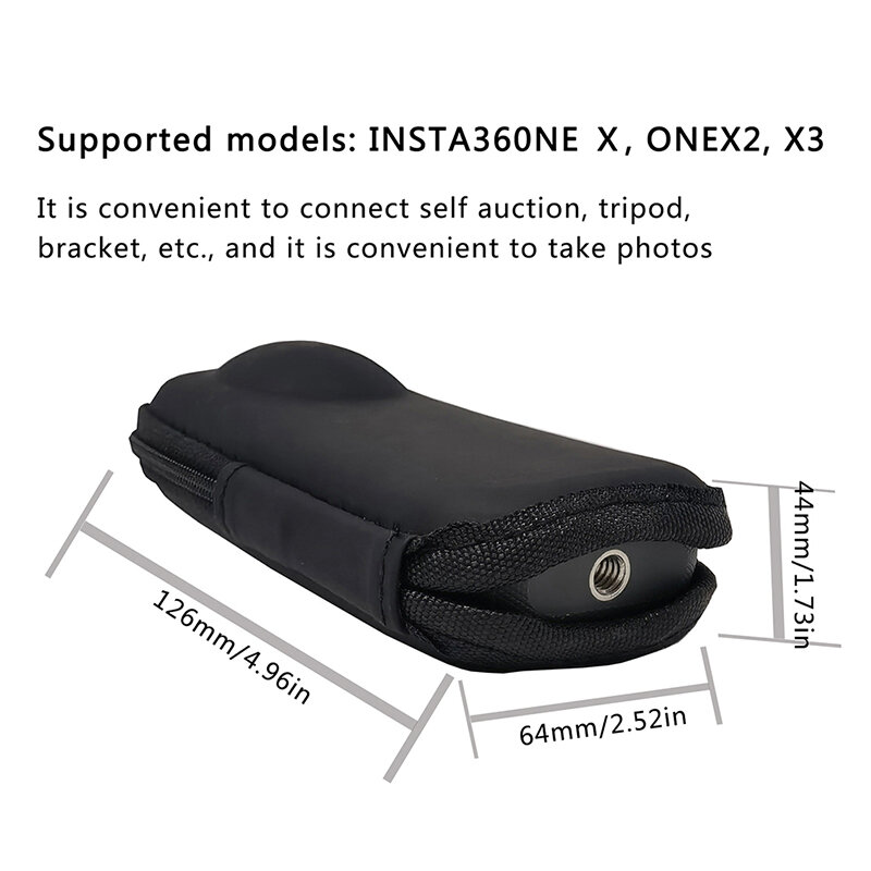 Mini Estojo de Armazenamento, Bolsa Portátil para Insta360 ONE X3, Bolsa de Proteção, Bolsa para Câmera Panorâmica Insta 360
