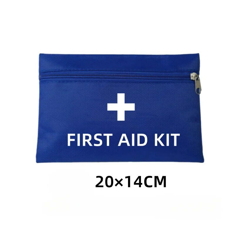 1 buah kosong Portablle Kit pertolongan pertama rumah tangga pil obat perban tas penyimpanan kasus ritsleting Kit medis darurat