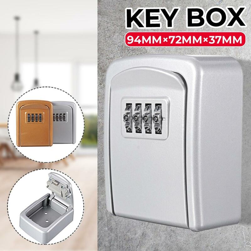 Caja de Seguridad de aleación de Zinc montada en la pared, almacenamiento de llaves, combinación de 4 dígitos, resistente a la intemperie, para interiores y exteriores